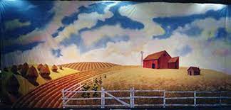 Farm Landscape Backdrop Rental Grosh Wizard Of Oz Play Scenic Design Backdrops