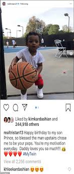 Tristan thompson was not only ordered to hand over hundreds of thousands in back child support, but also additional monthly payments and according to the final judgement, thompson also has to make an additional monthly contribution to a savings plan for prince in the amount of $1,250, or an annual. Khloe Kardashian 39 Likes 39 Tristan Thompson S Instagram Birthday Tribute To His Son Prince 2