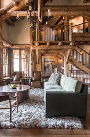 47 Extremely Cozy And Rustic Cabin Style Living Rooms Cabin Living Log Homes Home
