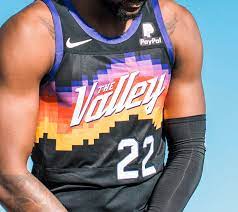 To kick off round 1 of the 2021 nba playoffs we introduce the valley together collection available tomorrow at the @phxarena team shop.pic.twitter.com/5gw1vqjzvb. Phoenix Suns 2020 21 City Edition Uniform Uniswag