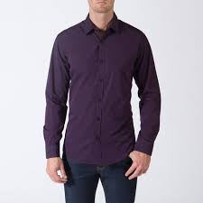 Eggplant Dress Shirt Men Fashion