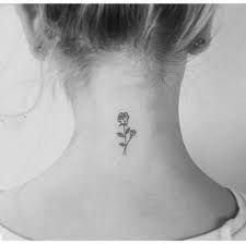 Super Tattoo Small Simple Flower Ink 35 Ideas Back Of Neck Tattoo Tiny Rose Tattoos Neck Tattoo