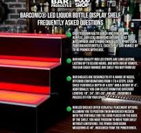 BarConic® LED Liquor Bottle Display Shelf - 3 Tier (Step) - Black -  Multi-Colored Lights - Several Lengths