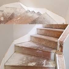 Skirt Board Layout On Winder Stairs We Prefer A Nice Cascading And Continuous Line The Lowest Height To M Refinish Stairs Stairs Skirting How To Make Stairs