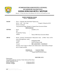 Penulisan kepala surat tugas sama seperti penulisan pada kepala surat dinas. Surat Tugas Desa