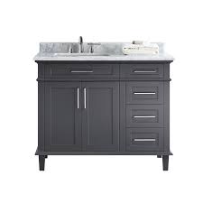 42 inch bathroom vanity home depot. Ari Kitchen And Bath Newport 42 In Single Bath Vanity In Charcoal With Marble Vanity Top In Carrara White With White Basin Akb Newpo 42 Ch The Home Depot In 2021 Marble Vanity Tops