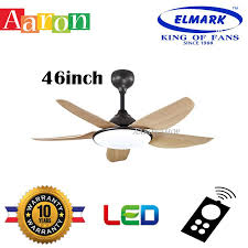 By parrot uncle (155) exclusive. Elmark Sunflower 46 Inch Remote Control Dc Motor 5 Blade Ceiling Fan With 36w Led Light 2019 New Aaron Shop Shopee Malaysia
