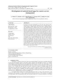 China registered air mail delivery time. Pdf Development Of Android Based Apps For Courier Service Management