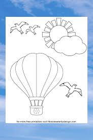 Balloon coloring pages to print. Hot Air Balloon Coloring Pages Life Is Sweeter By Design