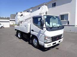 h18 三菱 キャンター 高所作業車 アイチss10a 9 7m frpバケット 全塗装済 レンタル可能 車検付 看板設置 外壁塗装など アイチ キャンター 車検