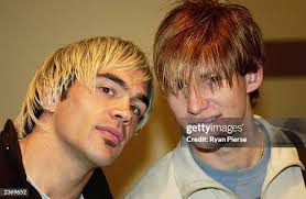 Essendon footballers Damien Peverill and Cory McGrath prepare for the...  News Photo