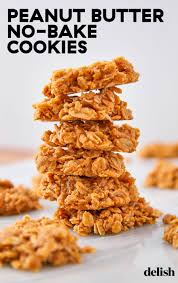 These Peanut Butter No Bake Cookies Are Dangerously Addictive Recipe Peanut Butter No Bake Baked Dessert Recipes No Bake Cookies