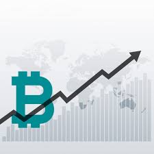 Free Bitcoin Upward Growth Chart Design Background Svg Dxf