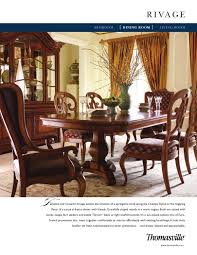 21.5 wide x 19 deep x 37.5 high, with a seat height of 18.5 inches and an. Thomasville Rivage Dining Room By Cadieux Company Issuu