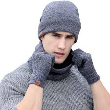 LONGTEN Lot de 3 bonnets, écharpes, gants pour écran tactile pour homme et  femme, bleu marine : Amazon.ca: Mode