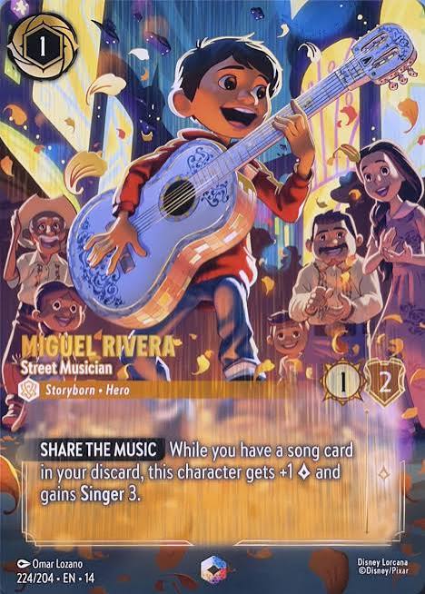 Miguel Rivera - Street Musician - Enchanted 224/204 » Disney Lorcana