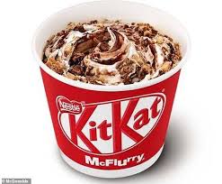 The New Mcflurry Flavour Has Chunky Pieces Of Kitkat Chocolate Swirled Into The Mcdonald S Mcflurry Mcflurry Flavors Frappe