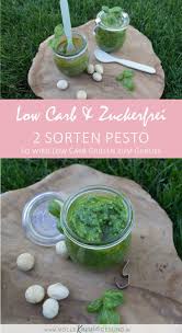 2 Sorten Basilikum Pesto Basilikum Pesto Pesto Low Carb Vegan