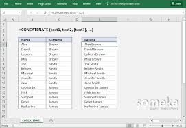 How To Use Excel Concatenate Function Formula Video Examples Excel Tutorials Excel Spreadsheet Design