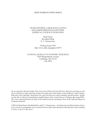 PDF) Trade Reforms, Labor Regulations and Labor-Demand Elasticities:  Empirical Evidence from India
