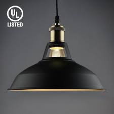 B2ocled 1 Light Pendant Retro Industrial Pendant Lighting Black Paint Metal Aluminum Shade 10 63 Diameter Ceiling Lights Walmart Com In 2021 Retro Pendant Lights Industrial Pendant Lights Black Pendant Light