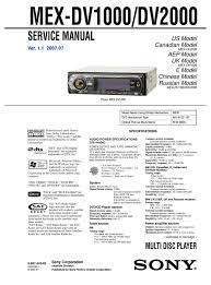 4.4 out of 5 stars. Sony Mex Dv1000 Service Manual Pdf Download Manualslib