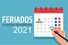 Todas las fechas especiales y feriados de este calendario estan regidos con las politicas nacionales e internacionales que rigen en peru, cualquier inconsistencia, sugerencia o fecha que haga falta anexar. Prefeitura Define Feriados E Pontos Facultativos De 2021 Prefeitura Municipal De Anchieta Es