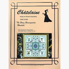 Chatelaine model stitched on 32 ct. The Fairy Flowergarden Mandala Cross Stitch Pattern The Embroidery Den