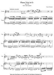 Schubert Piano Trio E Flat Piano Sheet Music Google Search