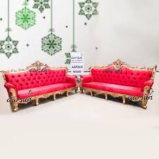 I hope this answers all. 4 Seater Sofa Set In Smooth Pink Fabric And Antique Gold