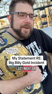 Grims full statement regarding the Big Billy Gold incident from the  previous episode of #gtswrestling #grimstoyshow