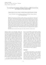 There is a great opportunity to choose special curriculum that perfect english after graduation. Pdf Learning Support For Students With Special Needs At A Public University From The Perspective Of Non Academic Staffs
