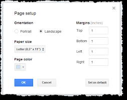 Make A Single Page Landscape In Google Documents Web Applications Stack Exchange Create a separate google doc in landscape format.