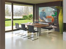 Esstisch Holz Betonwangen Bank Leder Edelstahl Gestell Bei Mobel Morschett Speisezimmer Coole Baumhauser Speisezimmereinrichtung