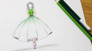 Learn how to draw prom dress pictures using these outlines or print just for coloring. How To Draw A Wonderful Dress Prom Dress Drawing Youtube