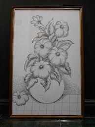Flowers In Pot Pencil Drawing Greatcraftgifts2 Pencil Drawings Drawings Flower Drawing