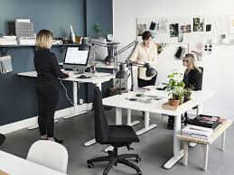 Bekant Bureau Zit Sta Wit Ikea Ikea Kantoor Werkplekken Interieur Kantoor