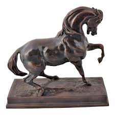 We have these made ourselves so you have choices about finish colors. 19th Century French Bronze Horse Sculpture Signed Barye Chairish