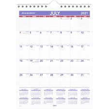 Pretty pink, baby blue and elegant beige. At A Glance Academic Monthly Wall Calendar Small Size Academic Professional Monthly 1 Year July 2020 Till June 2021 1 Month Single Page Layout 8 X 11 White
