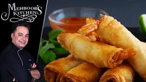 Line 2 large baking trays with baking paper. Spring Rolls Recipe Mehboob Khan Masala Tv