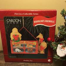 Carlton Cards Barnums Animals Crackers Holiday Zoo Circus Christmas Ornament Holiday Zoo Carlton Cards Animal Cards