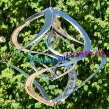 Rostfreies Edelstahl Windspiel Wind Dancer Double Hurrikan 30 Cm Windspiele Windspiel Edelstahl Wind