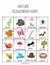 Kids Outdoor Scavenger Hunt Glamamom Outdoor Scavenger Hunts Backyard Scavenger Hunts Nature Scavenger Hunts