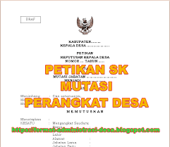 Contoh sk mutasi jabatan perangkat desa guru ilmu sosial. Contoh Sk Mutasi Perangkat Desa Sekdes Kasi Kaur Dan Kadus Terbaru Format Administrasi Desa