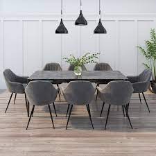 Maybe you would like to learn more about one of these? Grey Ceramic Extendable Dining Set With 8 Grey Velvet Dining Chairs Camilla Furniture123
