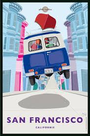 San Francisco Affiche Vintage Affiches Retro Affiche