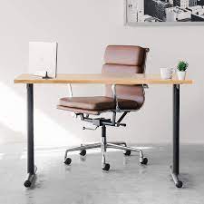 Find great deals on used solid wood desk for sale in south africa. Amazon Com Lenox Computer Desk For Home Or Office Minimalisitc Modern And Commercial Grade With Black Metal Legs And Light Wood Top Kitchen Dining