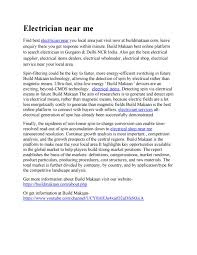 Start by searching online to find licensed electricians in your area. Electrician Near Me By Build Makaan Issuu