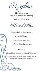 Insert Cards Weddingbee Photo Gallery Reception Invitation Wording Wedding Reception Invitation Wording Reception Invitations