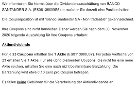 Un paquete de productos y servicios dirigido a quienes cobran su sueldo en banco santander. Kw 48 Banco Santander Aktiendividende Anstatt Dividendenzahlung Bergfahrten Investment